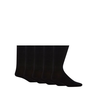 Freshen Up Your Feet Black pack of five chunky knit socks